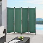 Paravento Modica a 4 Pannelli Parete Divisorio con Struttura Pieghevole (AxL) 170x215 cm - Verde Scuro pro.tec