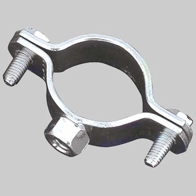 SOLO COLLARE FERMA TUBO IN ACCIAIO ZINCATO - 11/4 - 2 pezzi - MADE IN ITALY