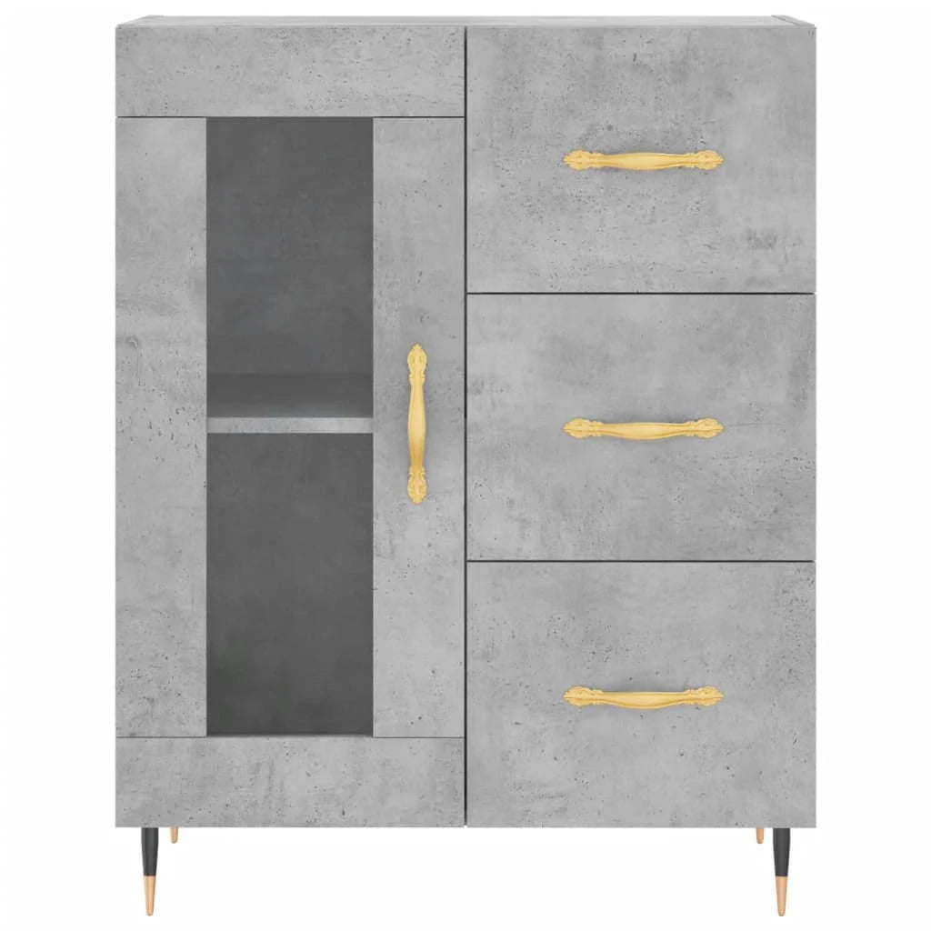 Buffet credenza cassettiera armadio mobile contenitore organizer per cucina soggiorno salotto 69,5 x 34 x 90 cm legno ingegnerizzato grigio 02_0032034