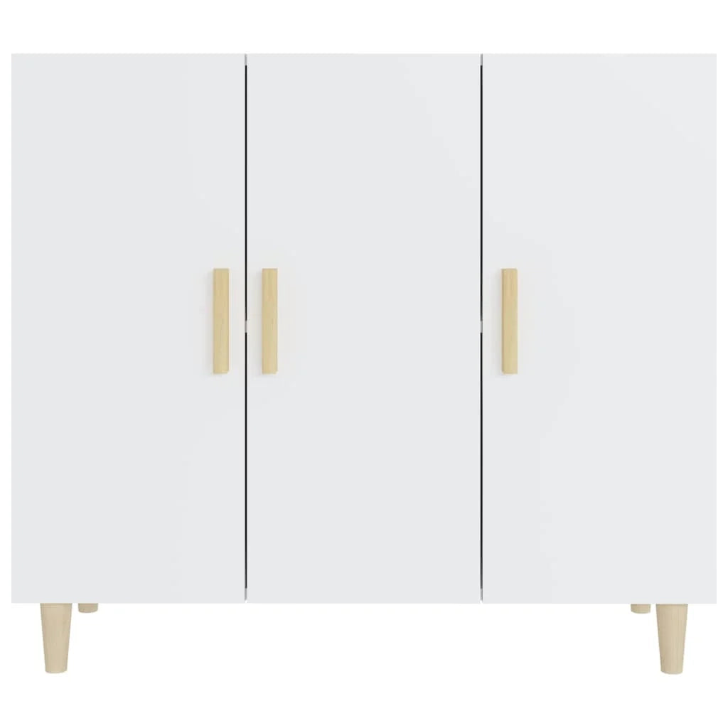 Buffet credenza cassettiera armadio mobile contenitore organizer per cucina soggiorno salotto 90 x 34 x 80 cm legno ingegnerizzato bianco 02_0030530