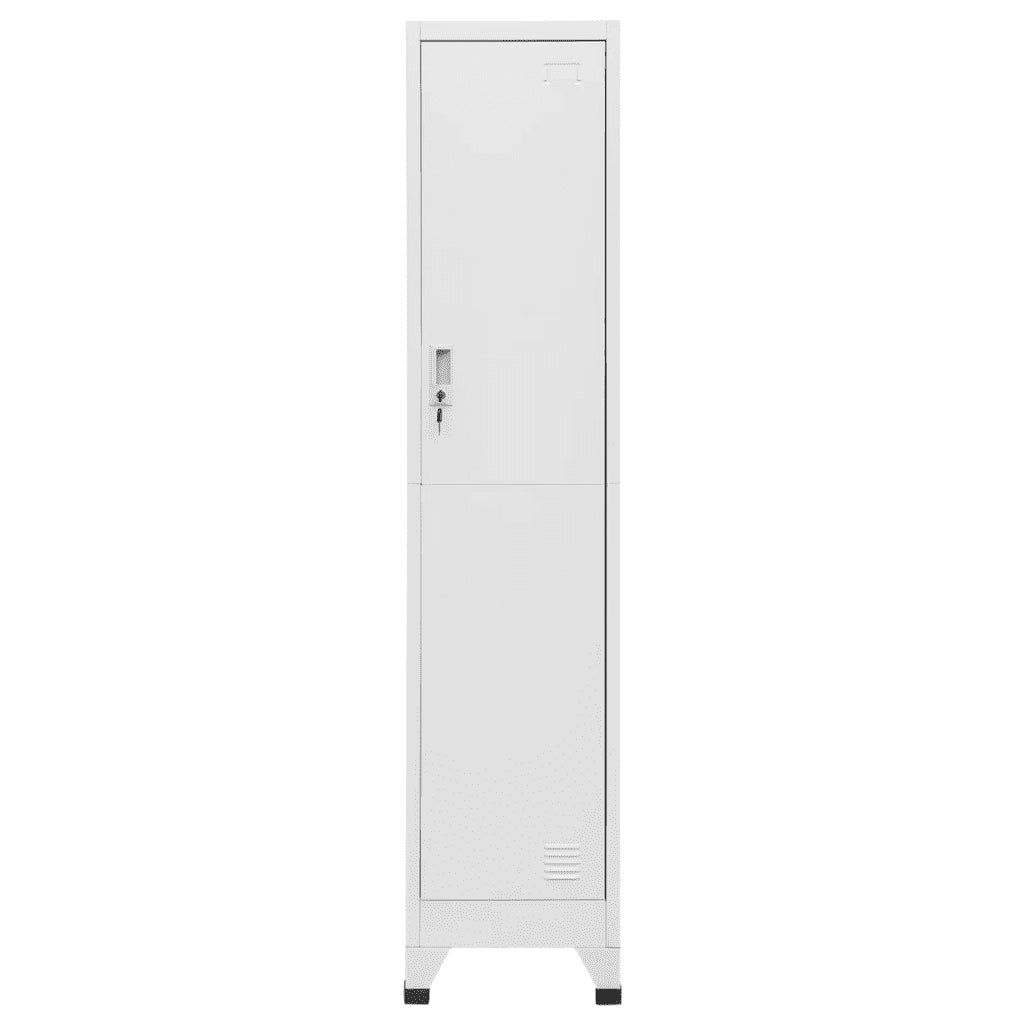 Armadietto di design industriale 38 x 45 x 180 cm con anta con serratura stile moderno acciaio grigio 02_0046287