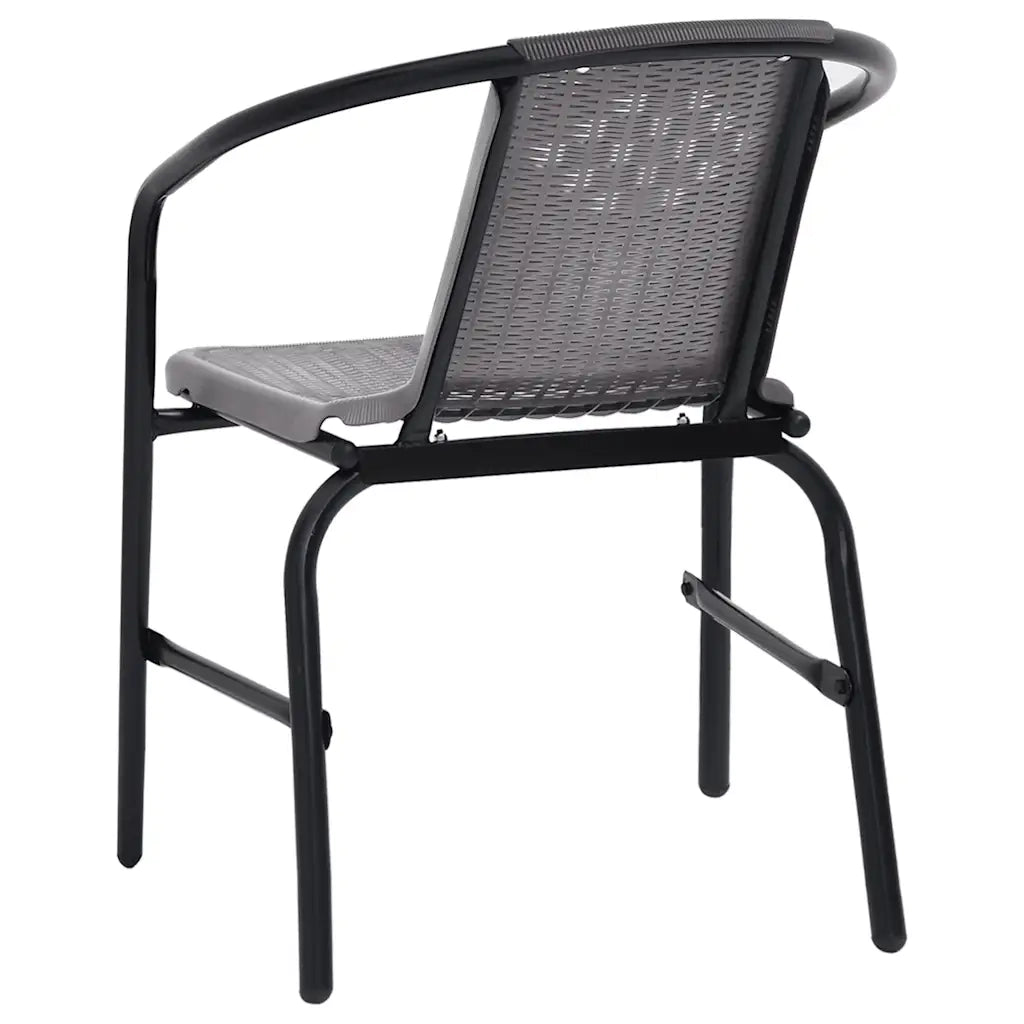 Sedie da Giardino 6 pz | Sedie da Esterno in Plastica Rattan e Acciaio 110 kg