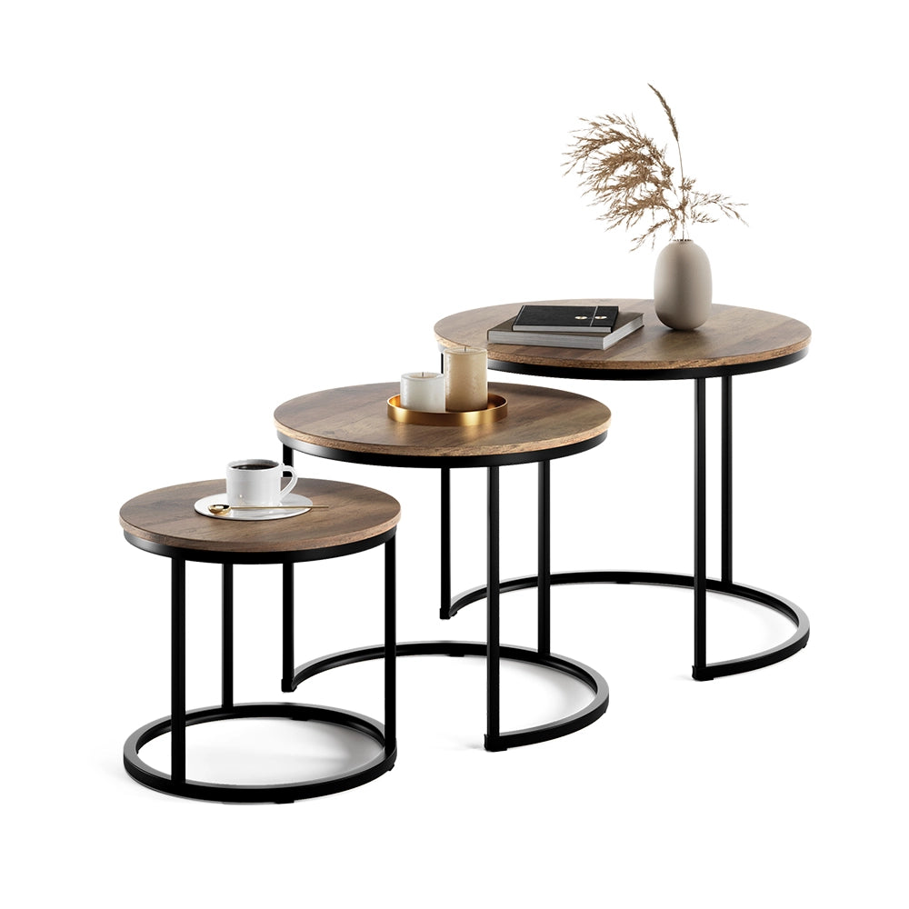 Vicco Tavolino da divano Legno 55 x 55 cm 3 parti