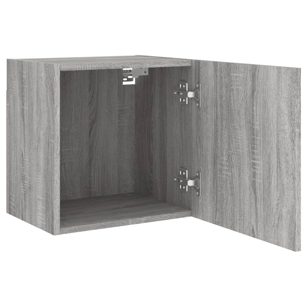 Mobile TV multimediale da parete mensola TV mobile TV credenza per sala da pranzo soggiorno camera da letto 2 pezzi Sonoma 40,5 x 30 x 40 cm legno ingegnerizzato grigio 02_0029029