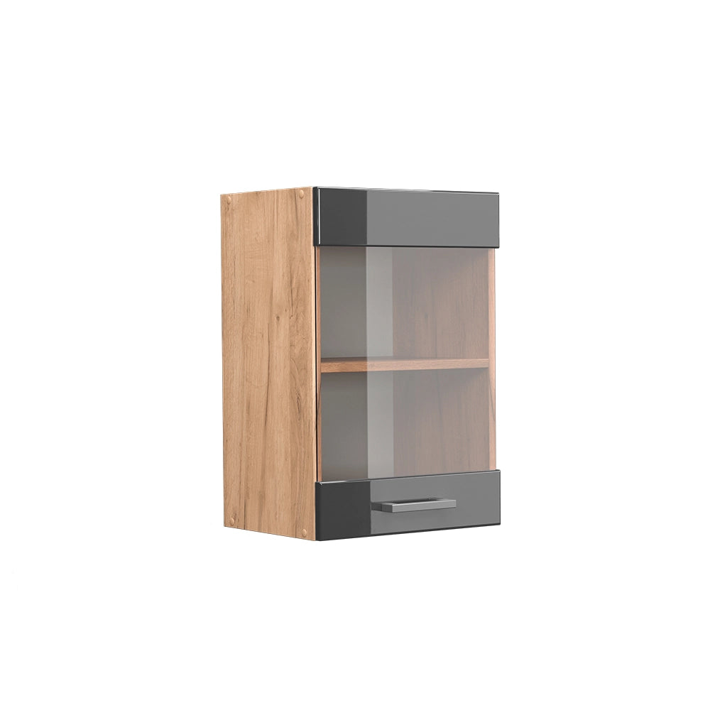 Vicco Mobile da cucina in vetro Antracite lucido 40 cm