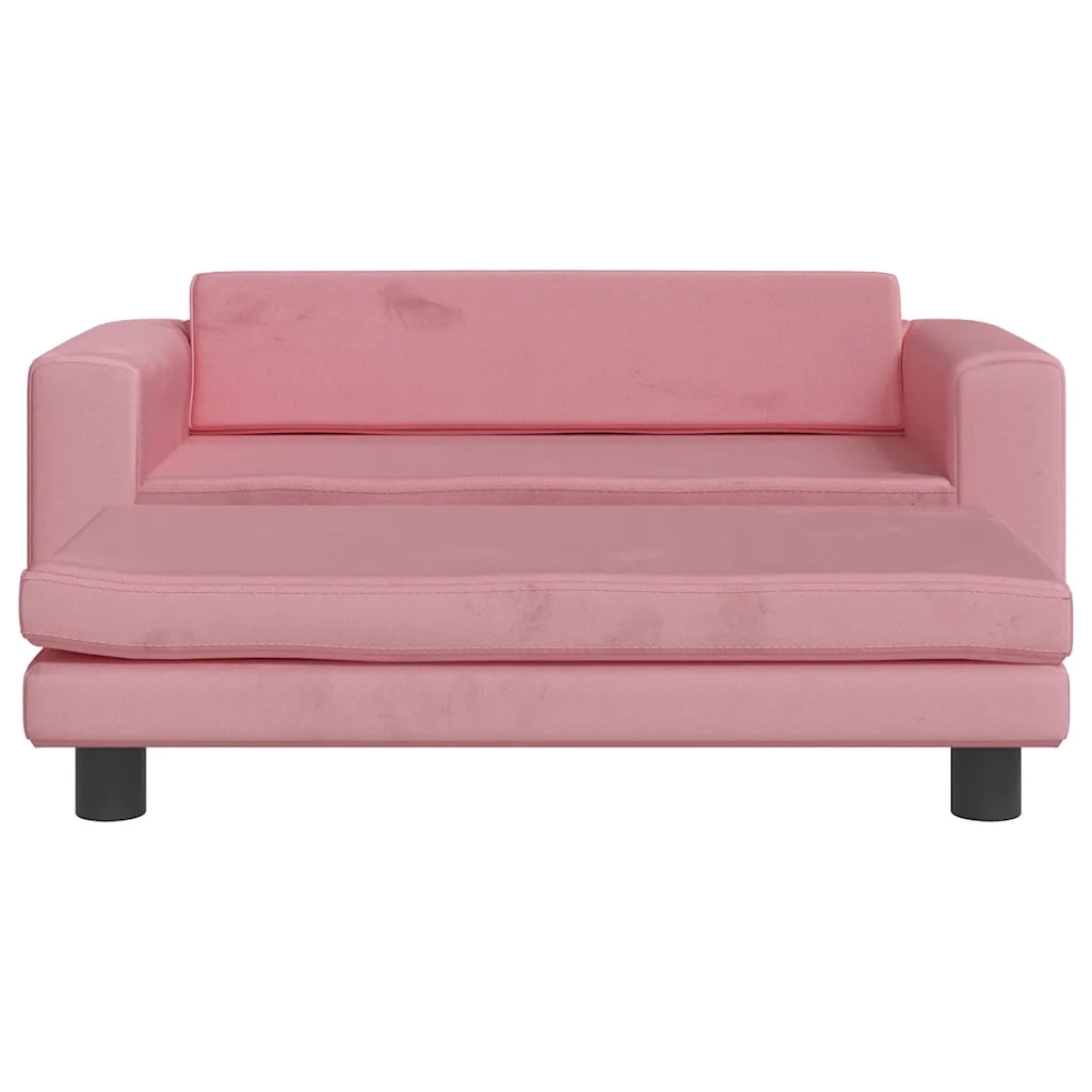 Lettino per Cani con Estensione Rosa 100x50x30 cm in Velluto CFW1538906