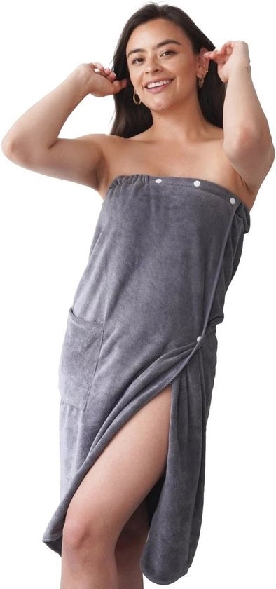 Badjas multifunzionale per donne - asciugamano da sauna leggero e poncho da bagno