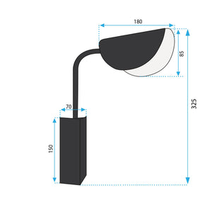 Lampada Da Parete APP1262-1W Black