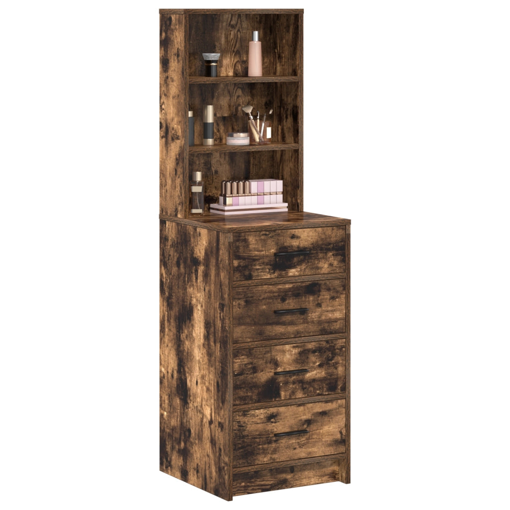 Highboard in Rovere Affumicato 40x41x135 cm in Legno Ingegnerizzato