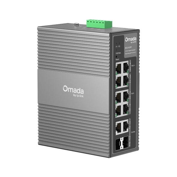 Switch industriale 10p tp-link ies210gpp con 6p poe+ 2p poe++ 2p gigabit poe++ 2p gigabit non poe-2 slot sfp gigabit combinati