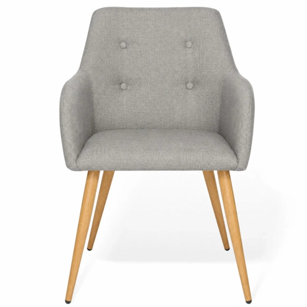 IDMarket - Set di 2 sedie da pranzo scandinave, poltrone da tavolo grigie DANIA