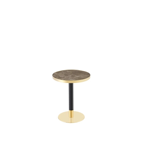 Tavolo rotondo in MDF effetto marmo grigio Ø 60 cm
