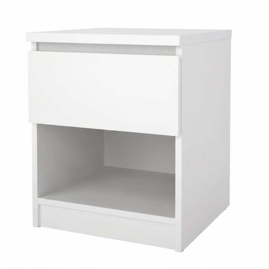 KIT COMODINO NAIA 1 CASS 40X40X49,5CM BIANCO- 1,0 pz