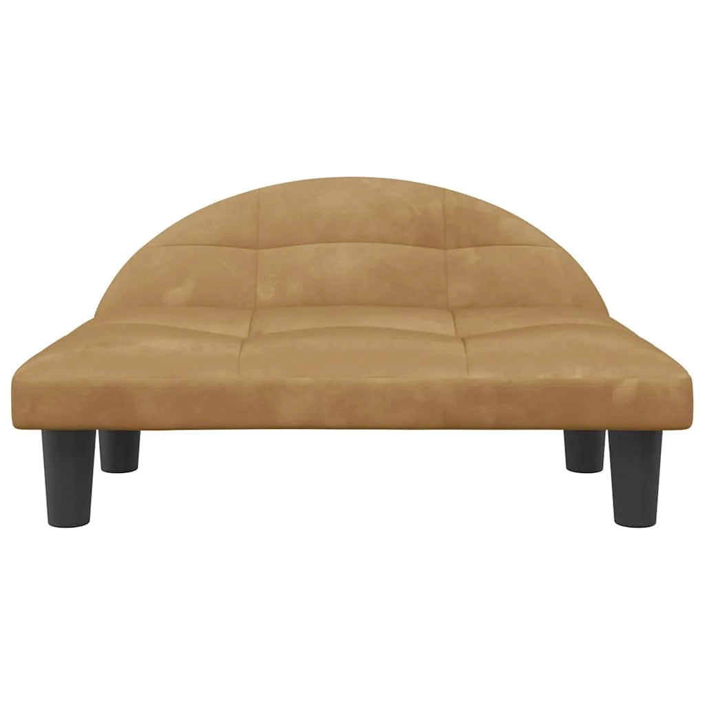 Cuccia per cani comoda cesta da divano 70 x 52 x 30 cm velluto marrone 02_0042900