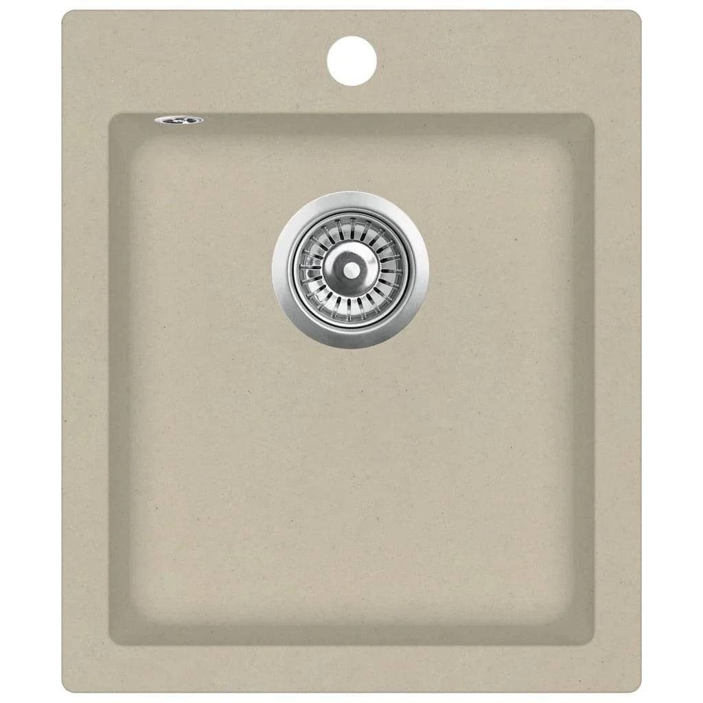 Lavello da cucina in granito vasca singola beige 02_0004385