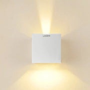 Trade Shop - Applique Led Cubo Lampada Da Parete Wisdom 6w 810lm Luce Regolabile Updown Ip65 - -bianco Caldo      -