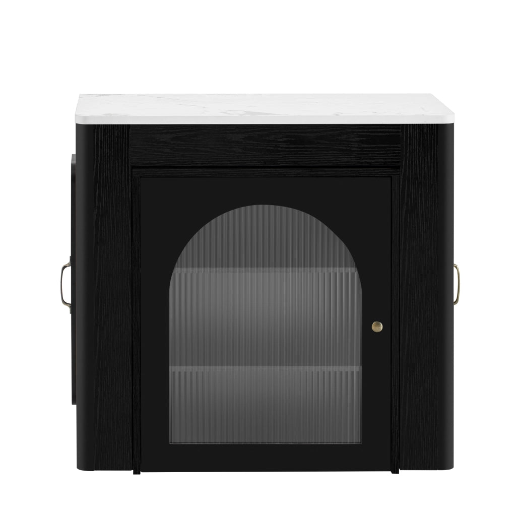 Tavolo da Pranzo Allungabile con Ruote e Piano Rimovibile ¨C MINIMAL ¨C Nero
