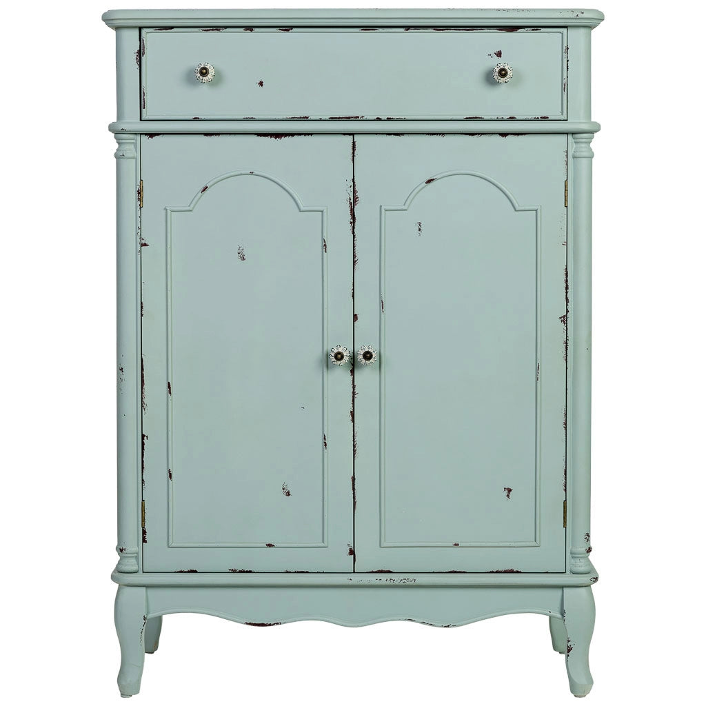 Mobile da ingresso in legno con 2 ante e 1 cassetto 80x38x110,5h cm