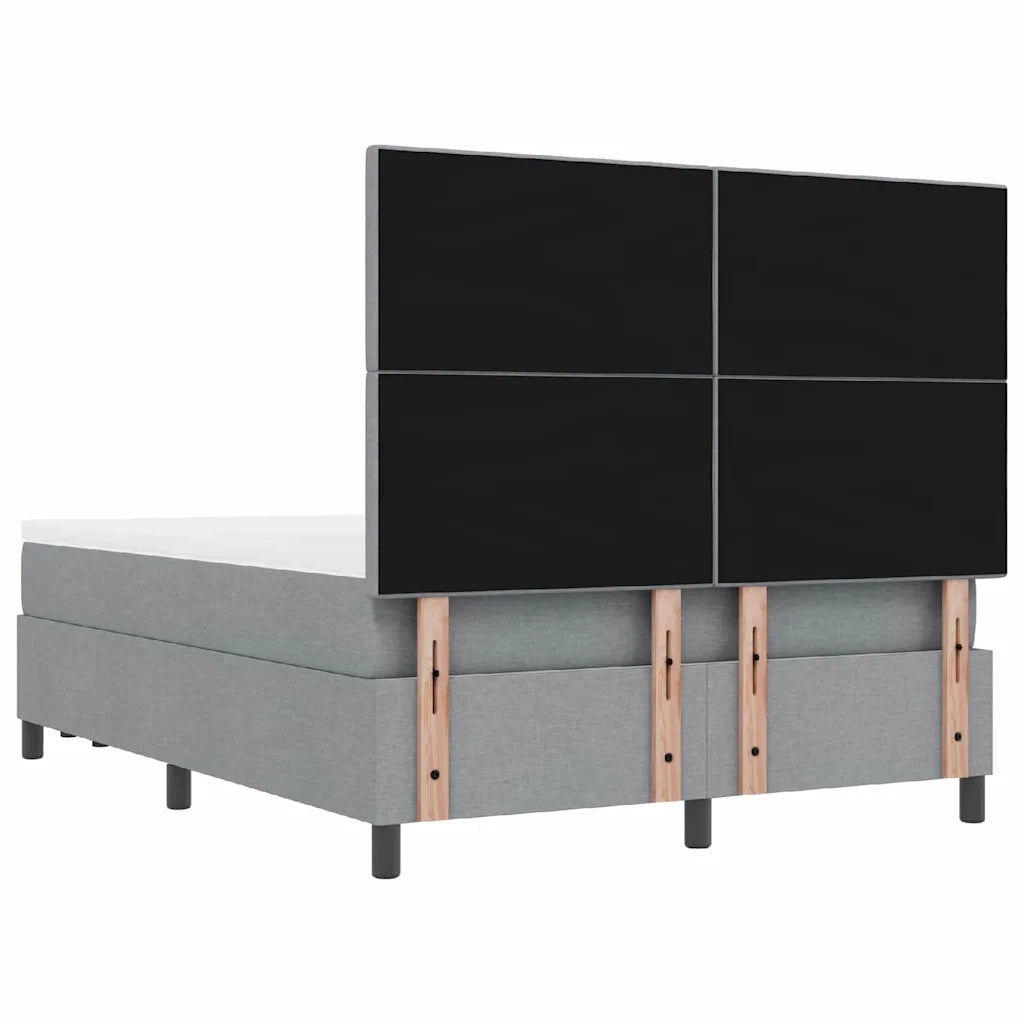 Letto a molle con testiera Grigio chiaro 140 x 200 cm Tessuto 3344072