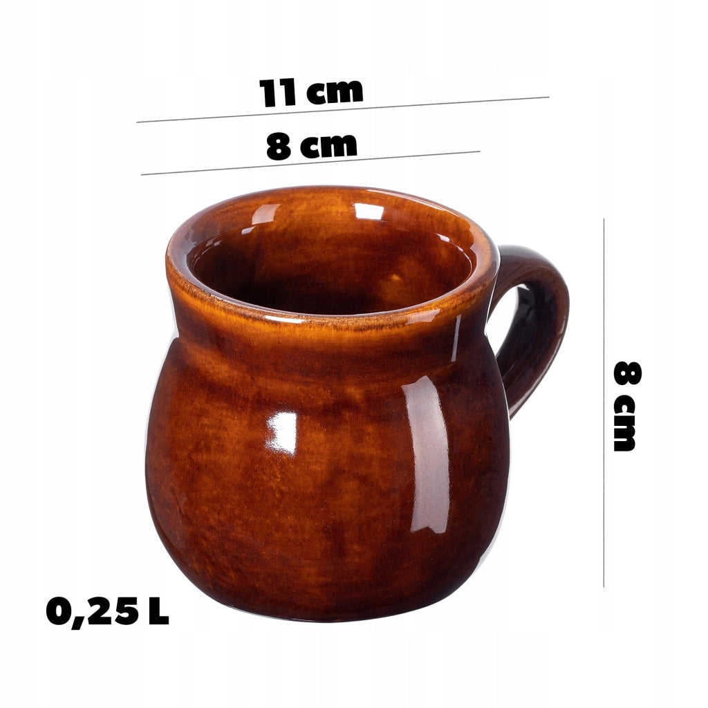 Set di 2 tazze da vin brulé KADAX da 250 ml con manico in gres.
