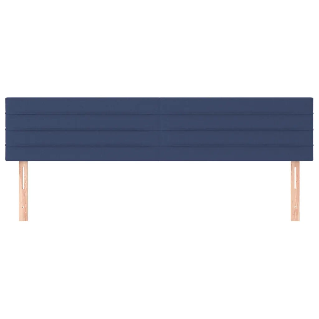 Testiera 2 pz-Set di 2 Testata-Testiera Decorativa Blu 80x5x78/88 cm in Tessuto 427767