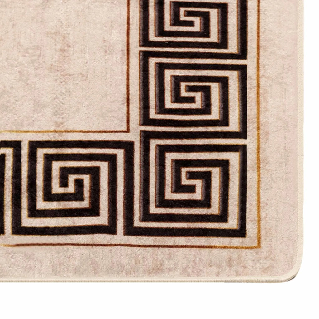 Runner Tappeto MARSA Nero 100 x 300 cm Poliestere e PVC