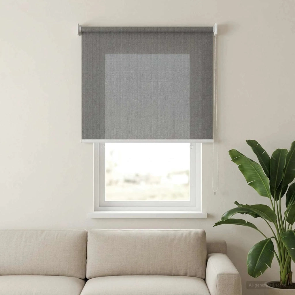 Tenda a Rullo Esterno Blocco UV 90% Grigio Chiaro 60 x 140 cm 42036116