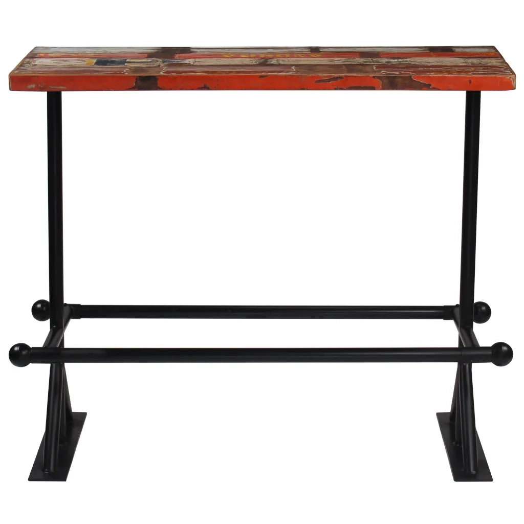 Set da Bar 5 pz in Legno Massello di Recupero Multicolore 245399