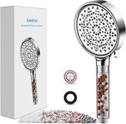 Douchekop a risparmio d'acqua - Manuale con 6 tipi di getto - Acciaio inox