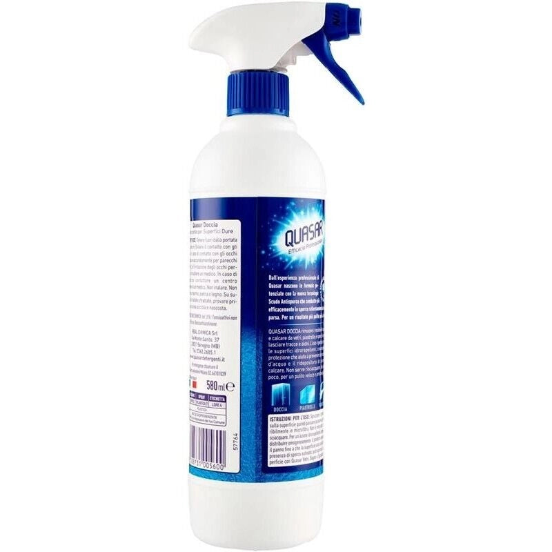 QUASAR SPRAY PER DOCCIA E VETRI  580ML IDROREPELLENTE ANTICALCARE ANTIPOLVERE OKY