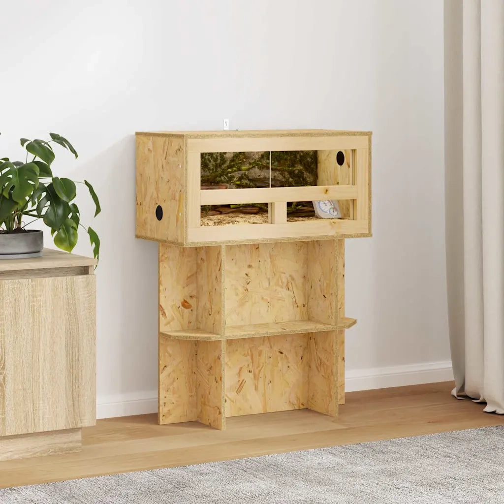 Base per Terrario con lo scaffale Marrone 60 x 30 x 50 cm OSB CFW7121144