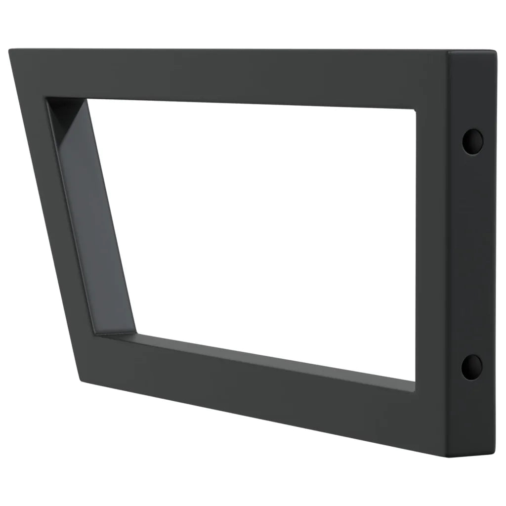 Reggimensole per Lavabo 2 pz Nere Trapezio in Acciaio 4007289
