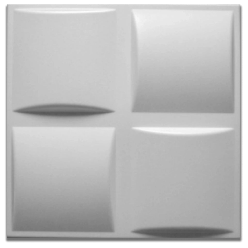10/20mq di Pannelli in XPS (polistirene compatto) 3D a soffitto o Parete 50x50x2cm Bianchi 4 modelli - 20mq di cilindri