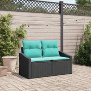 Divano da giardino Grigio 123 x 62 x 69cm polyrattan
