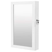 Valora ARMADIETTO PORTAGIOIE CON SPECCHIO JBC51W da parete con interno in velluto bianco