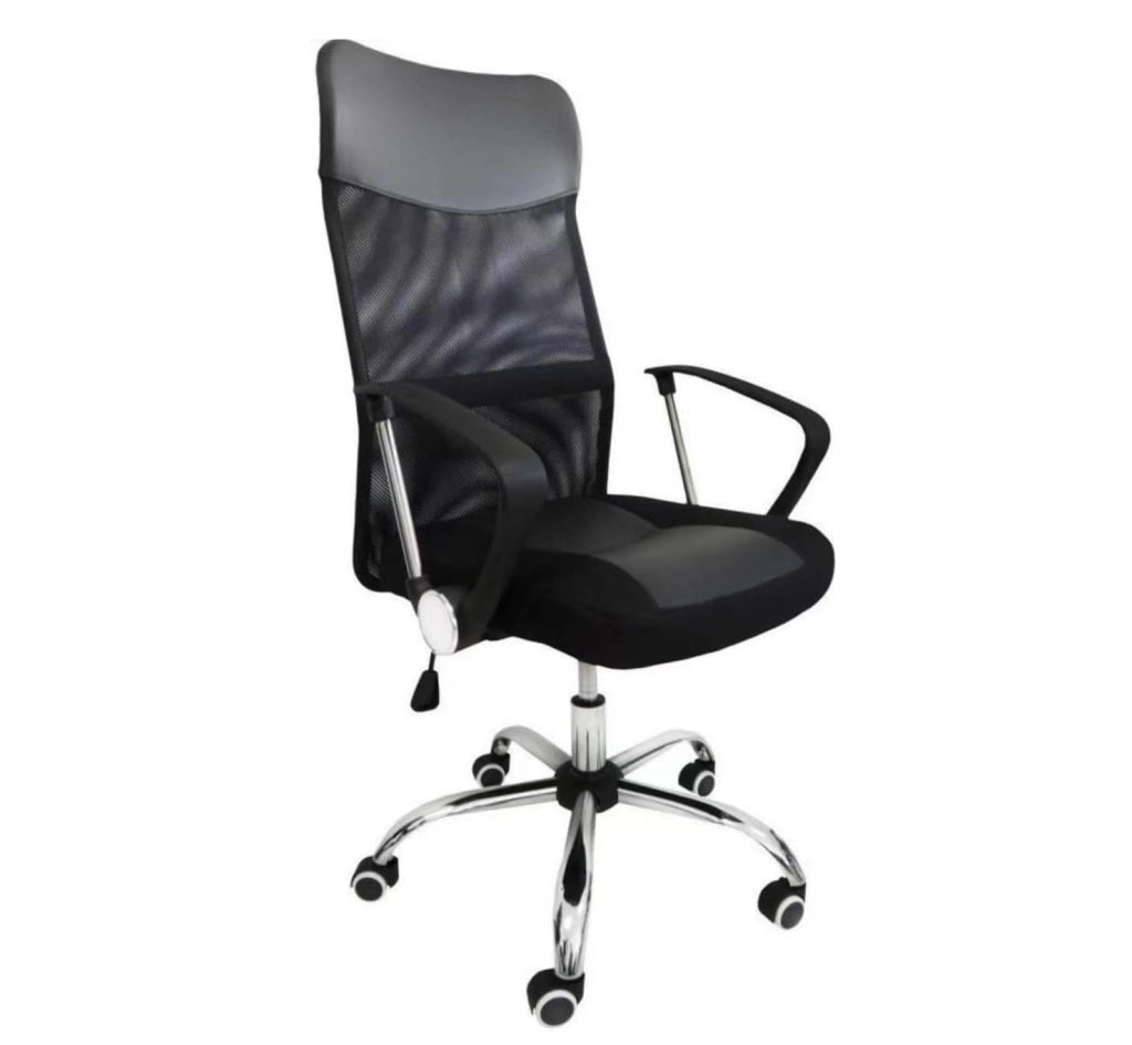 Sedia da ufficio scrivania con Rotelle Girevoli e braccioli ergonomica. reclinabile e con altezza regolabile imbottita e rete traspirante 950A