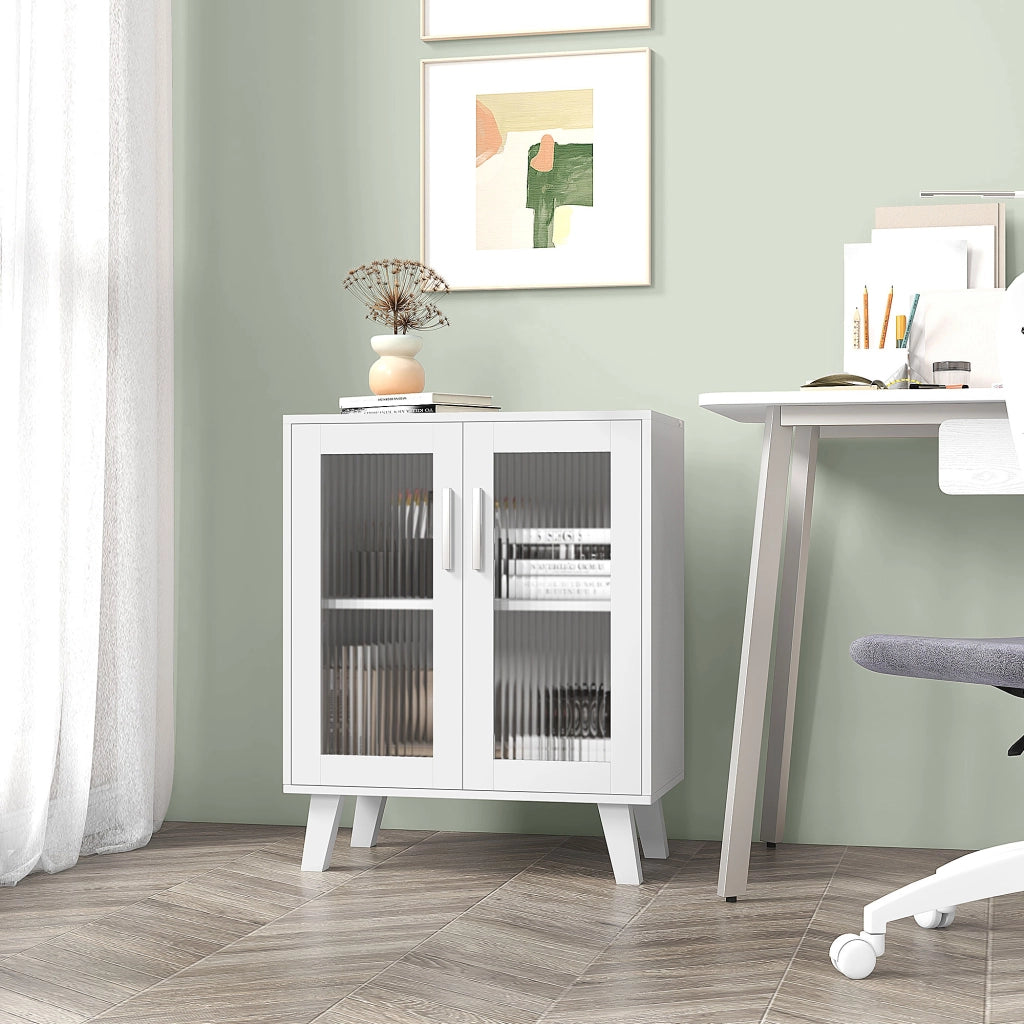 Armadio Battente con 2 Ripiani ¨C Zephmum ¨C Bianco 61x35x75 cm