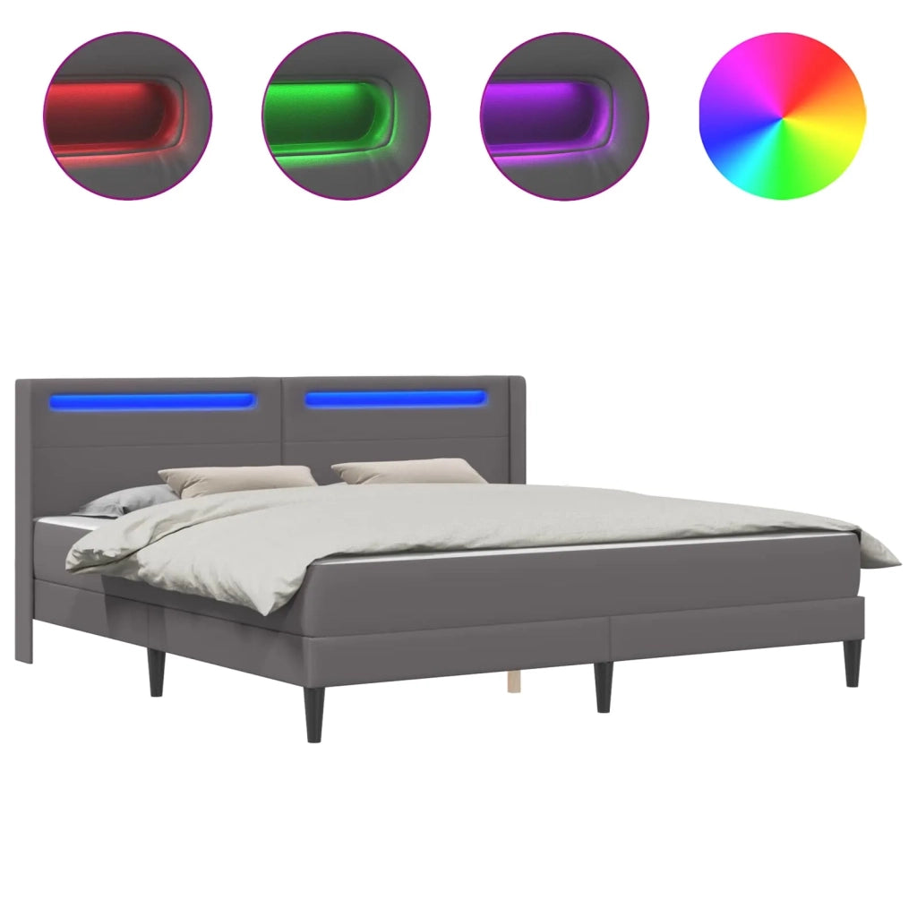 Struttura letto con materasso Grigio 180 x 200 cm Similpelle 3414918
