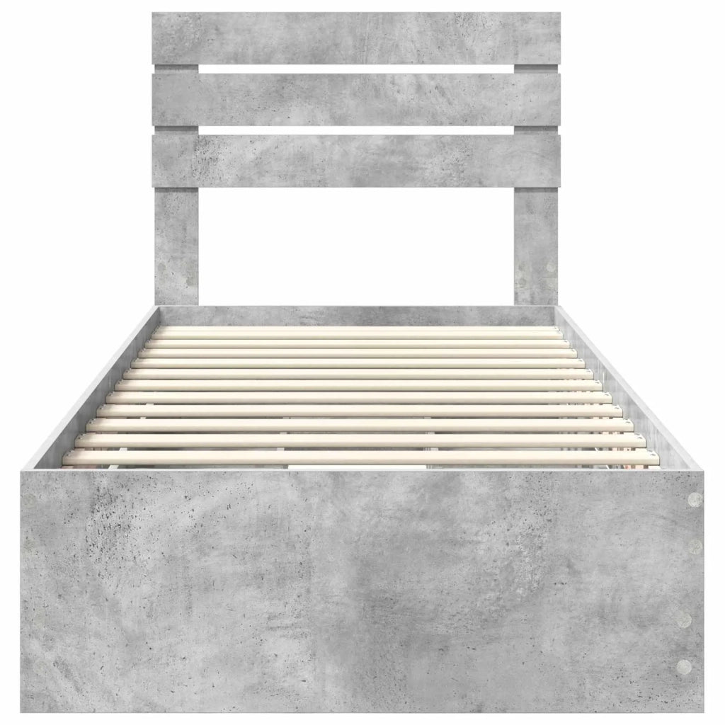 Struttura del letto con cassetto Grigio cemento 90 x 200 cm 3411531