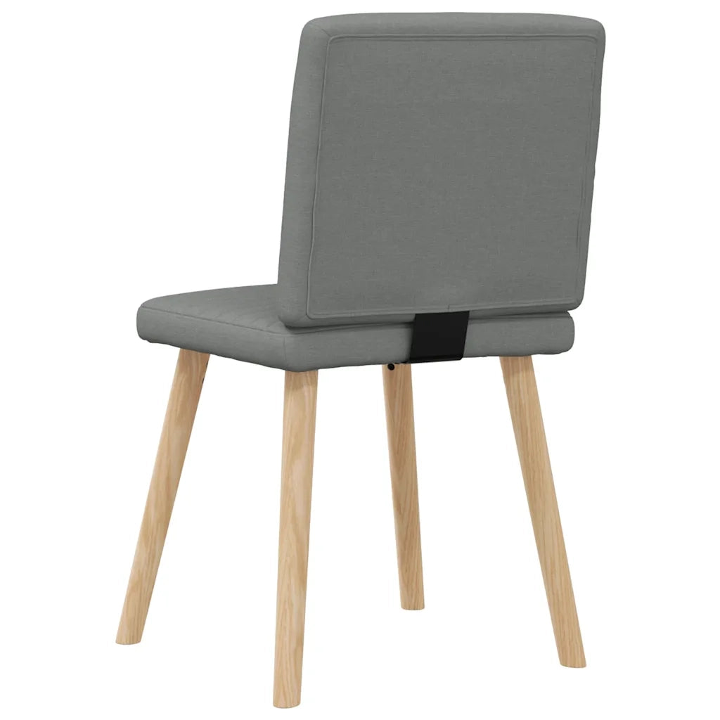 Sedie da Pranzo 4 pz Grigio Scuro in Tessuto 3315275