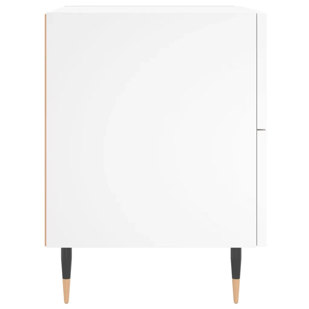 Comodino-Tavolino da notte Bianco 40x35x47,5 cm in Legno Multistrato 934629