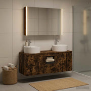 Set di Armadi da Bagno 4 pcs Rovere Fumo Legno ingegnerizzato 3406467