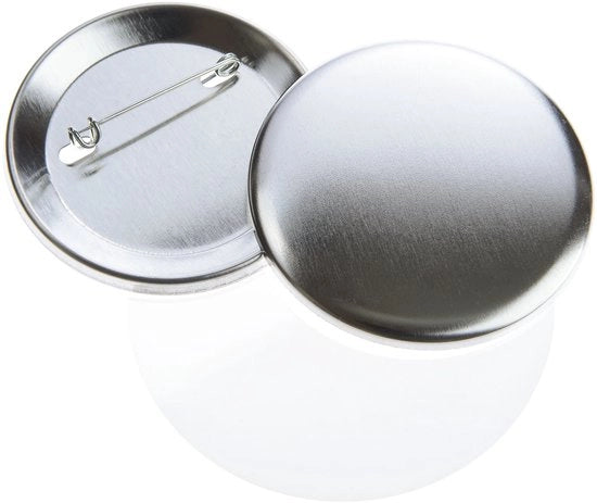 Piastrine a knop 56mm (100 pezzi) con spillo di sicurezza per macchina di chiodatura a knop