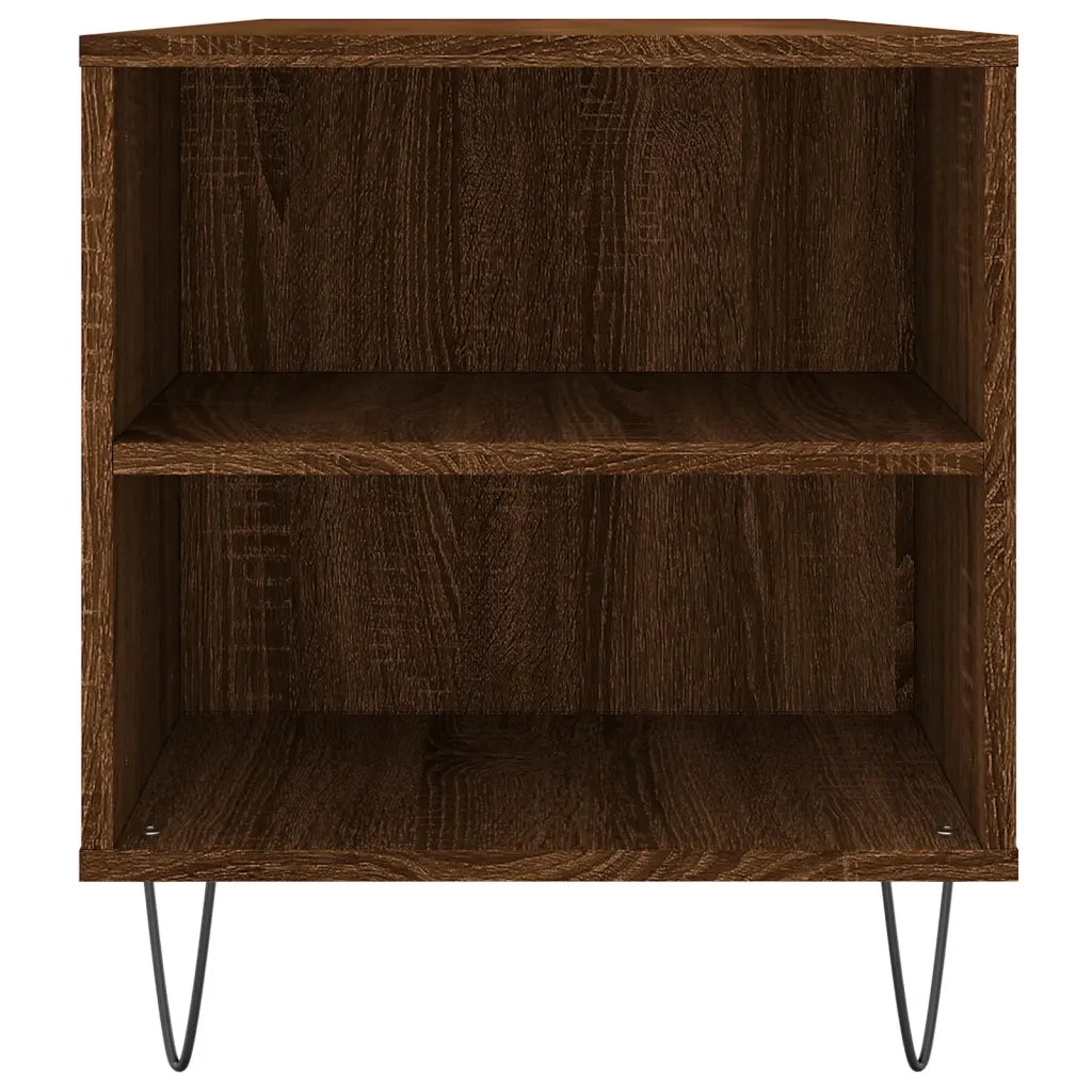 Tavolino Salotto Rovere Marrone 102x44,5x50cm Legno Multistrato 831003