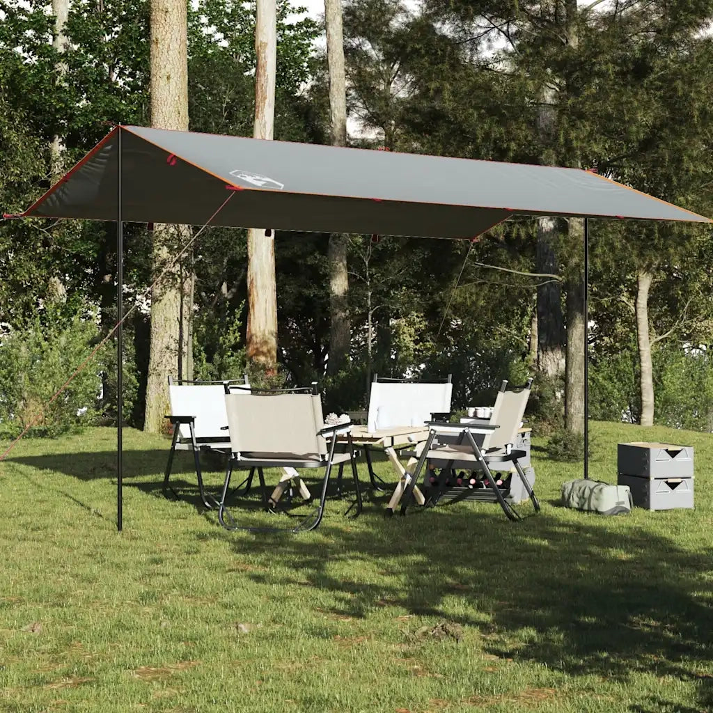 Telone da campeggio | Tenda da campo Grigio/Arancione 500x294 cm Impermeabile