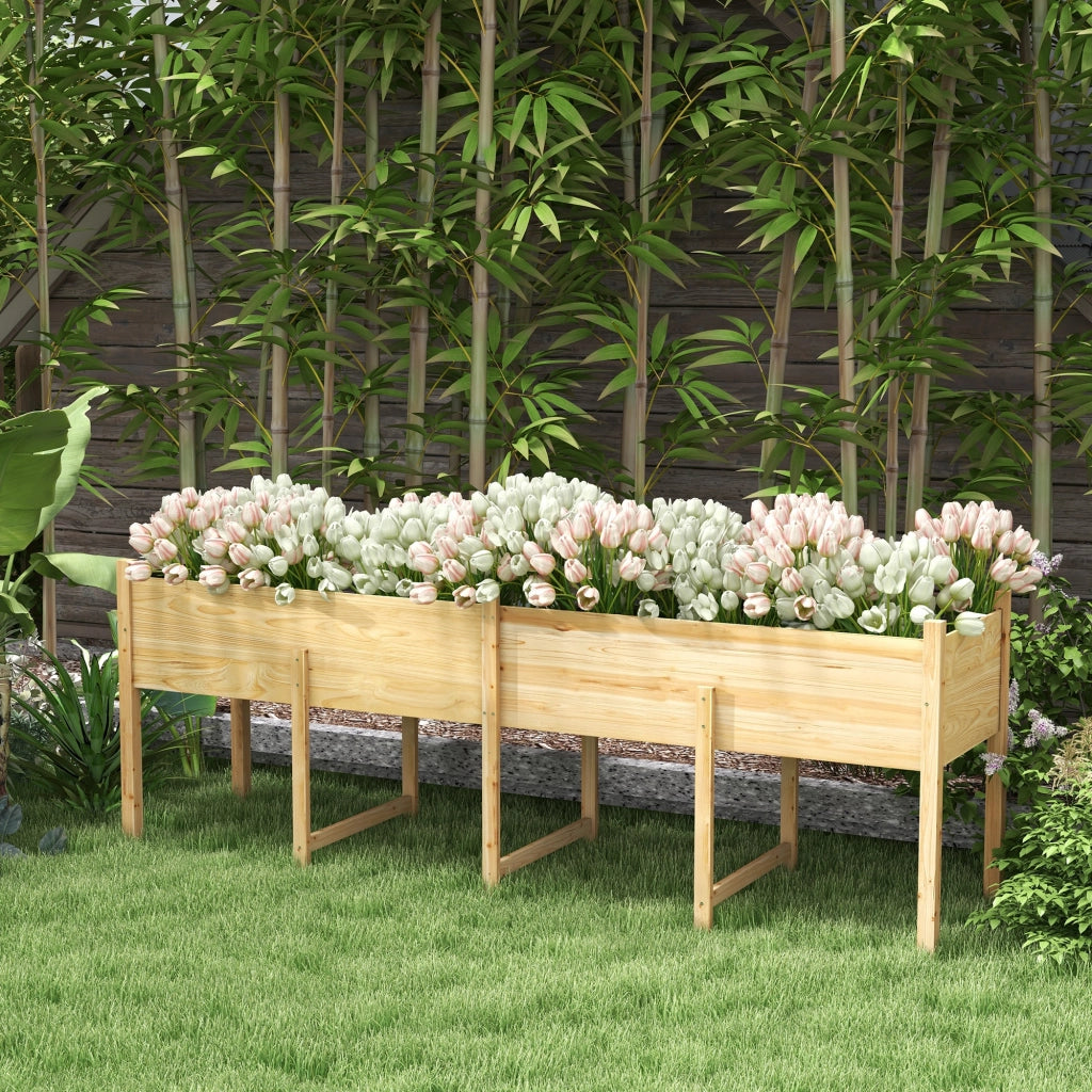 Fioriera da Giardino Rialzata ¨C zephmum ¨C Legno di Abete Pre-oliato