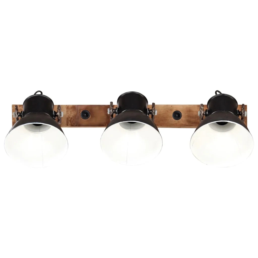 Lampada da Parete in Stile Industriale Nera 65x25 cm E27 CFW1085393