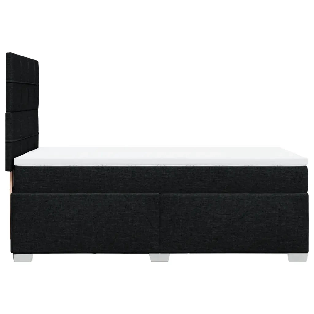 Giroletto a Molle con Materasso Nero 90x200 cm in Tessuto 3290373