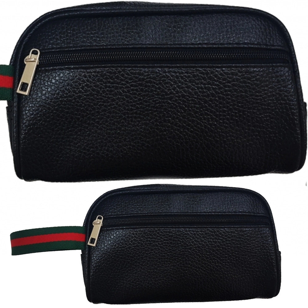 Trade Shop - Pochette Uomo Gancio Borsello No Tracolla Beauty Case Borsa Eco Pelle Vintage -