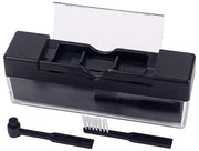Set di Pulizia per Dischi Vinyl - Pennello - Materiale Ecologico - Pulizia Effettiva - Ripristino dei Dischi da Grammofono - Nero Plastico - Pulitore per Dischi